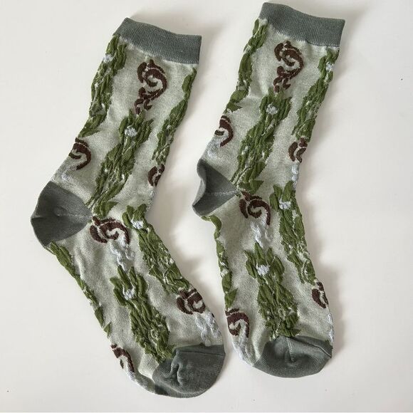 Fairycore cabincore embroidered socks - Picture 1 of 3